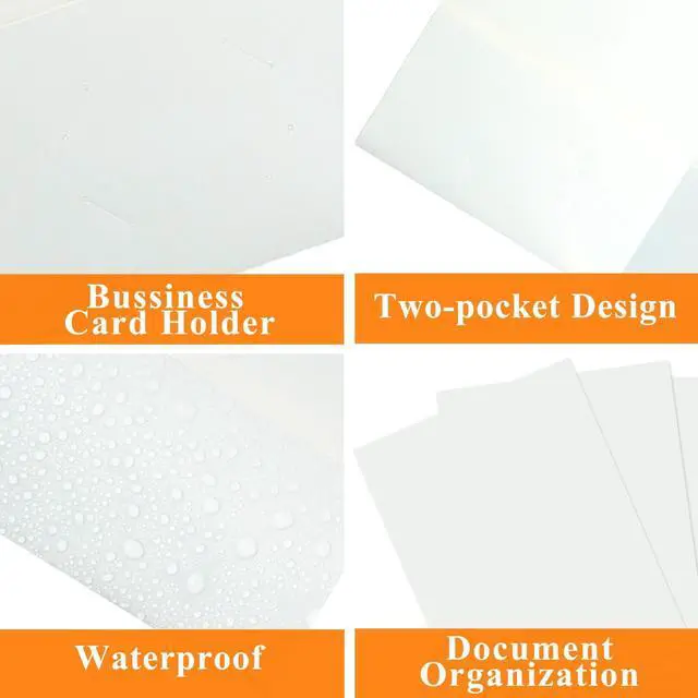 Alt view image 3 of 6 - 100Pcs White Folders with Pockets and Business Card Holder,2 Pocket Folders for School,Home or Office,Durable Heavy Duty File Folders