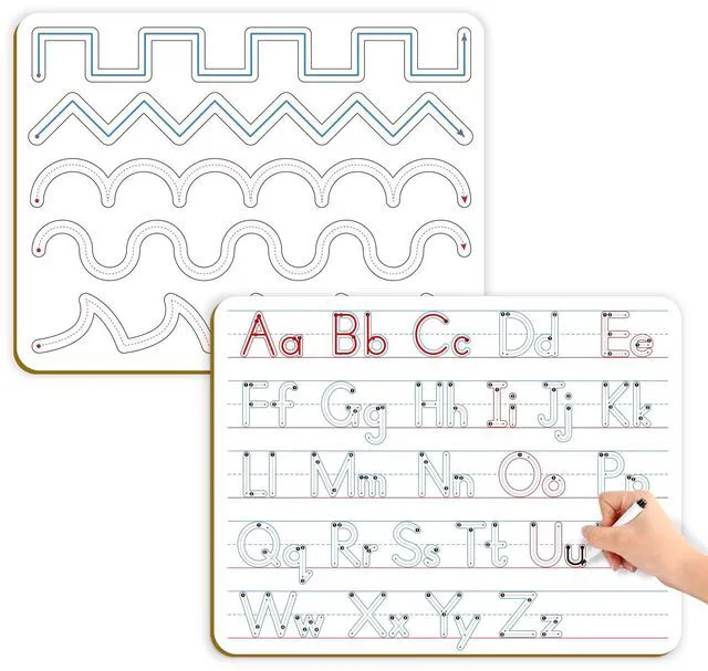 Main image of Handwriting Practice Dry Erase Board,9" x 12" ABC Alphabet Letter Tracing for Kids Ages 3-5 Writing Small Whiteboard,Pre k Toddler Preschool Kindergarten Learning Activities,Homeschool Supplies