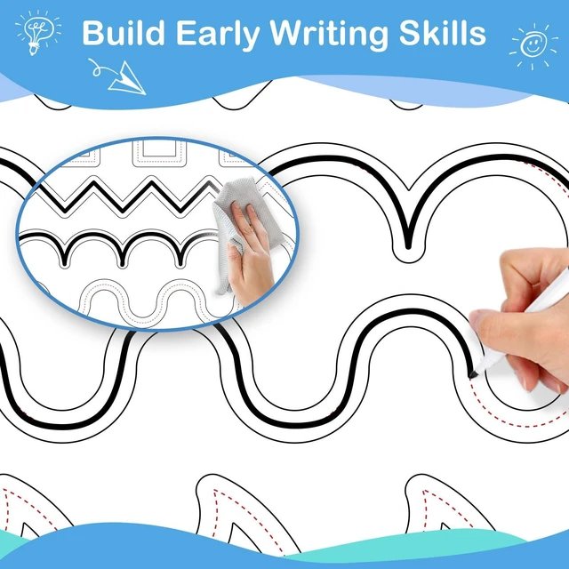 Alt view image 7 of 7 - Handwriting Practice Dry Erase Board,9" x 12" ABC Alphabet Letter Tracing for Kids Ages 3-5 Writing Small Whiteboard,Pre k Toddler Preschool Kindergarten Learning Activities,Homeschool Supplies