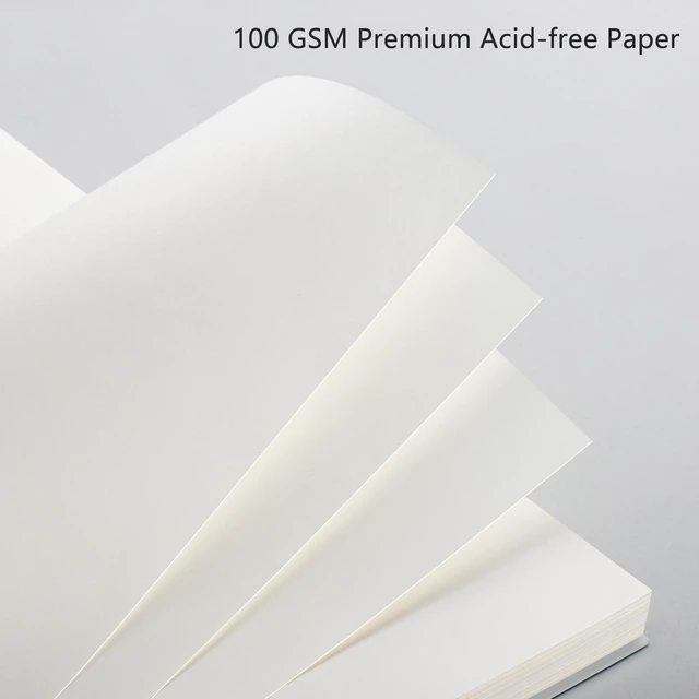 Alt view image 2 of 7 - Blank Journal Notebook, 160 Pages per Pack, B5 Size (7.6'' × 10'') 2-Pack, 100 GSM Thick Paper, Spiral-bound, Flexible Plastic Cover, for Sketching, Drawing, Painting