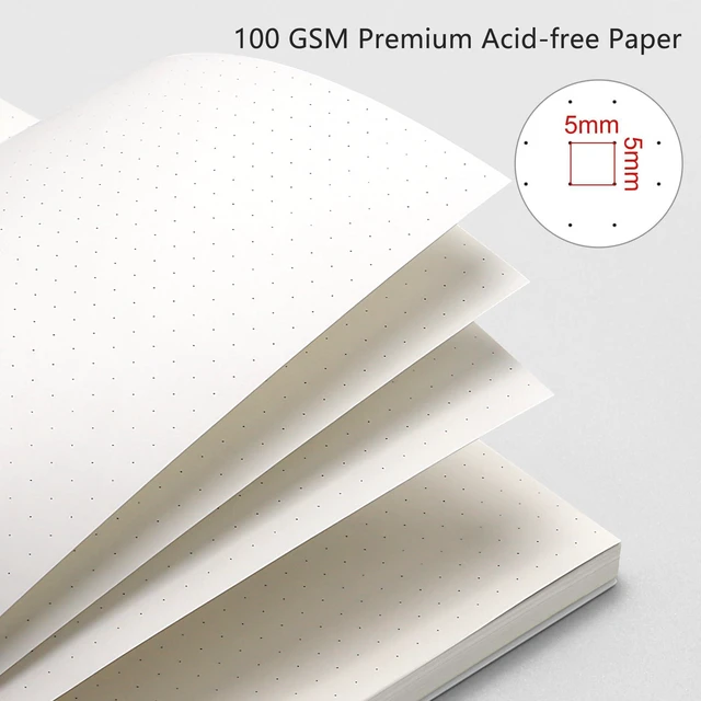 Alt view image 2 of 7 - Dotted Journal Notebook, 160 Pages per Pack, B5 Size (7.6'' × 10'') 2-Pack, 100 GSM Thick Paper, Spiral-bound, Flexible Plastic Cover, for Journaling, Planning, Tracking