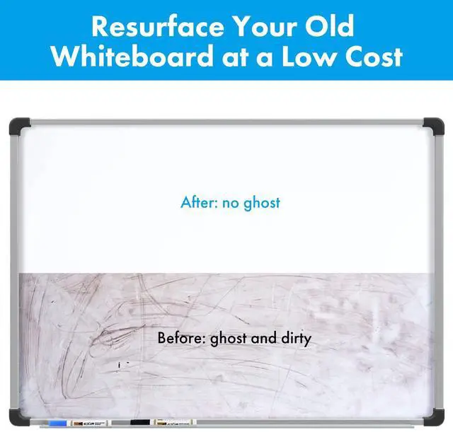 Alt view image 4 of 7 - White Board for Wall, 36" x 48" Peel and Stick Paper, No Ghosting Transform Any Wall into Dry Erase Surface, Self-Adhesive, Attach Magnets to Hold Notes, Includes Markers, Eraser and Magnets