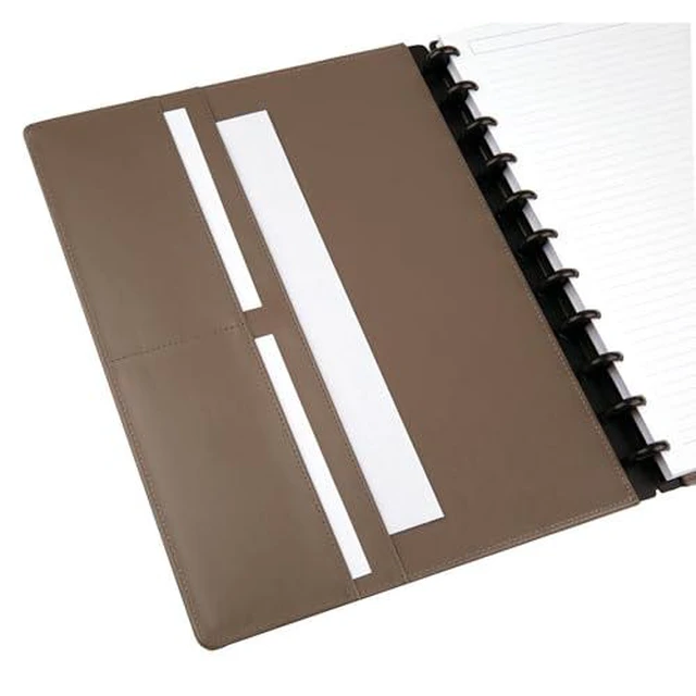 Alt view image 7 of 7 - Custom Note-Taking System Discbound Notebook, Letter Size, Leather Cover, Brown 0735854023614: Amazon.com