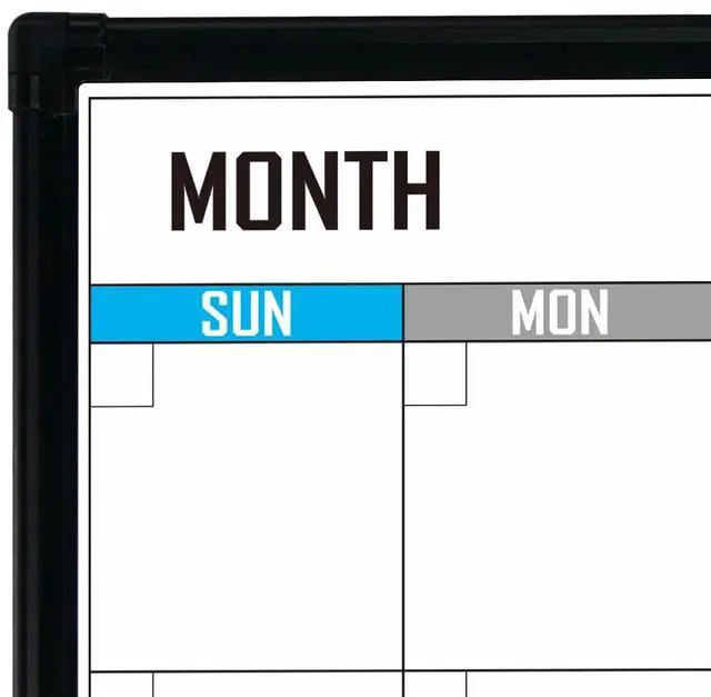 Alt view image 7 of 7 - XBoard Dry Erase Calendar Whiteboard 28 X 20 - Combo White Board Calendar Monthly, Magnetic White Board + Corkboard with Black Aluminum Frame