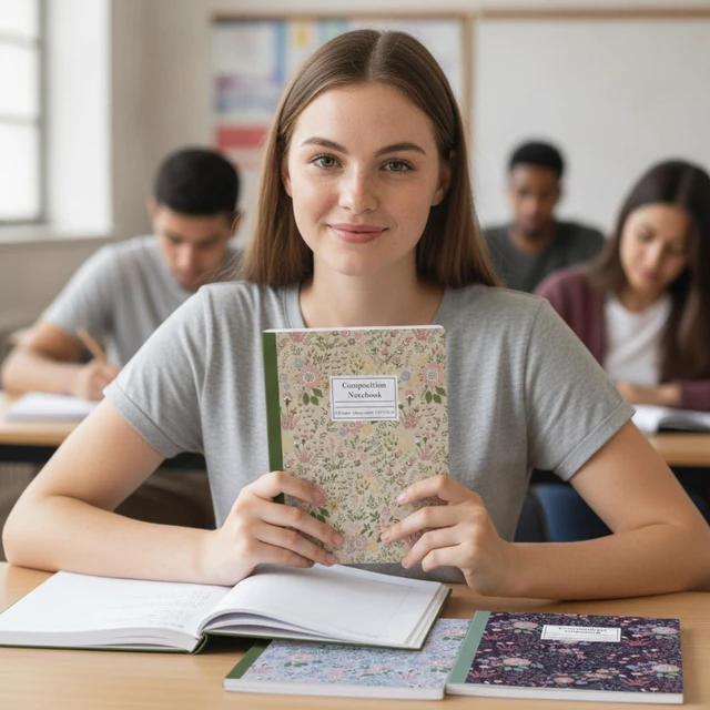 Alt view image 3 of 6 - 3 Pcs Wildflower Cute Composition Notebook College Ruled Bulk Back to School Supplies, 7-1/2" x 9-3/4", 110 Pages Each, Floral Aesthetic Composition Notebook, Office Teacher Student Gifts