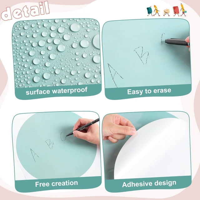 Alt view image 3 of 6 - 12 Pack Colorful Dry Erase Dots Circle Spot for Classroom, Bohemian Colors 10.5 Inch, Table Removable Vinyl Desktop Stickers Spots Wall Decals, for 100th Day of School Teacher Students Home