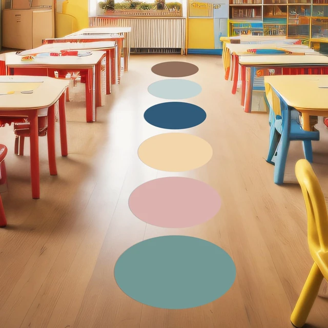 Alt view image 6 of 6 - 12 Pack Colorful Dry Erase Dots Circle Spot for Classroom, Bohemian Colors 10.5 Inch, Table Removable Vinyl Desktop Stickers Spots Wall Decals, for 100th Day of School Teacher Students Home