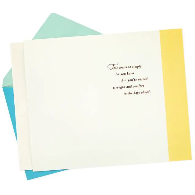 Alt view image 2 of 6 - Sympathy Card (White Flowers, Strength and Comfort (Pack of 2)