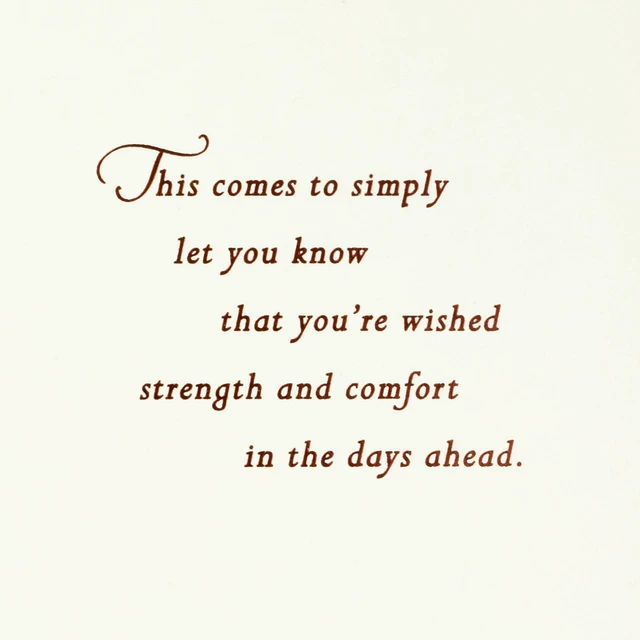 Alt view image 3 of 6 - Sympathy Card (White Flowers, Strength and Comfort (Pack of 2)