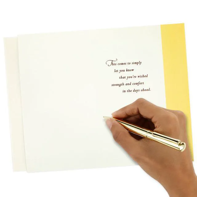 Alt view image 5 of 6 - Sympathy Card (White Flowers, Strength and Comfort (Pack of 2)