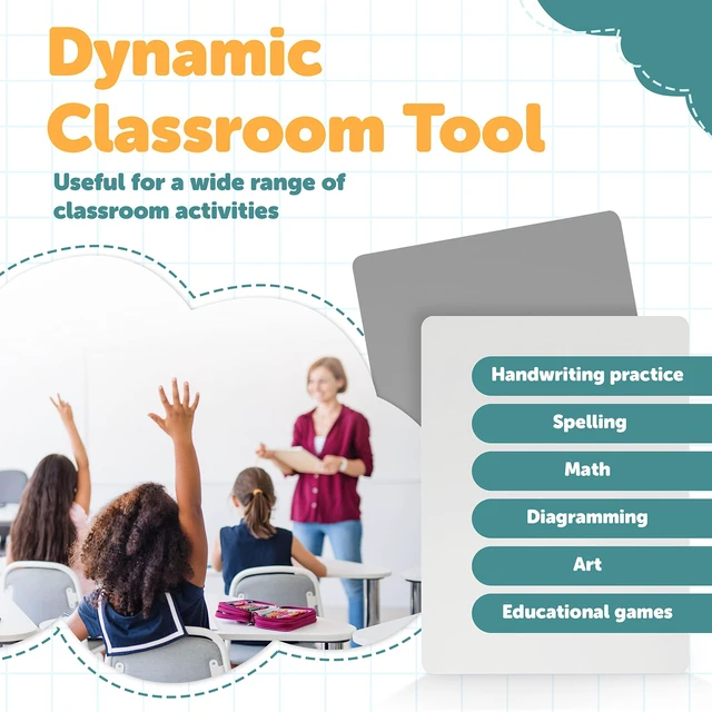 Alt view image 4 of 7 - Dry Erase Lapboards - Student Single Sided Whiteboards - 25 Pack - 9" x 12"