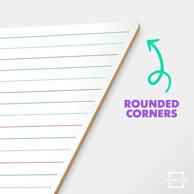 Alt view image 5 of 7 - Lined Dry Erase Boards with Markers and Eraser 5 Pack, 9x12 Ruled Practice Surface, Markers And Erasers Included, No Ghosting Or Staining, Great For Homeschool And Classroom Use