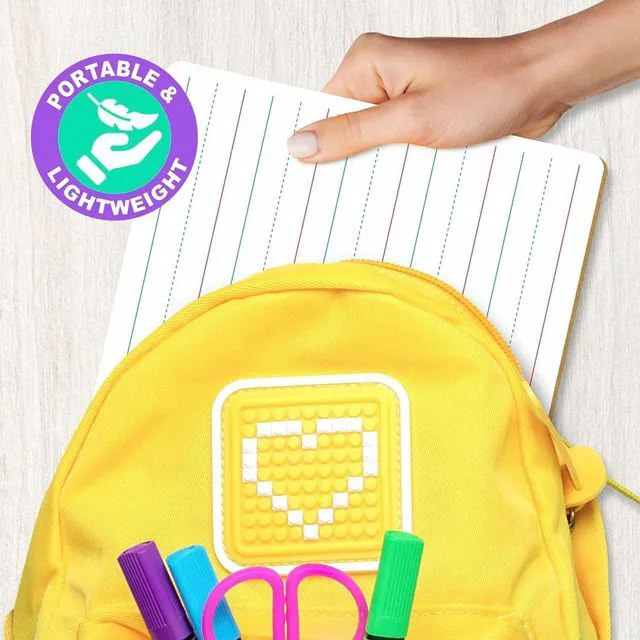Alt view image 7 of 7 - Lined Dry Erase Boards with Markers and Eraser 5 Pack, 9x12 Ruled Practice Surface, Markers And Erasers Included, No Ghosting Or Staining, Great For Homeschool And Classroom Use