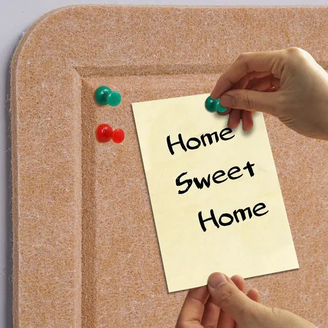 Alt view image 2 of 7 - Large Bulletin Board 72" x 48" Felt Cork Board Pin Board, Ginger Yellow Cork Board Alternative for Wall, Foldable Self-Adhesive Vision Board Prayer Board with Pushpins for Home Office Classroom