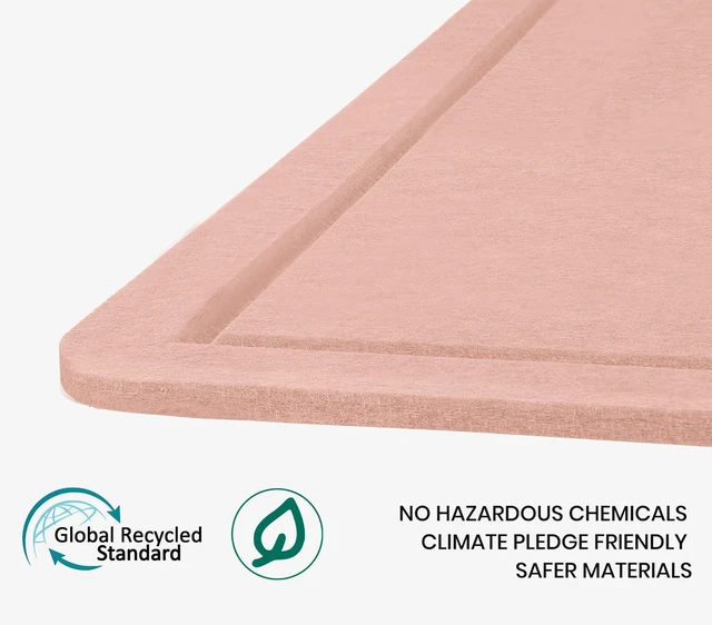 Alt view image 4 of 7 - Large Bulletin Board 60" x 36" Felt Cork Board - Decor Pin Board, Pink Cork Board Alternative for Wall, Foldable Self-Adhesive Vision Board Prayer Board with Pushpins for Home Office Classroom