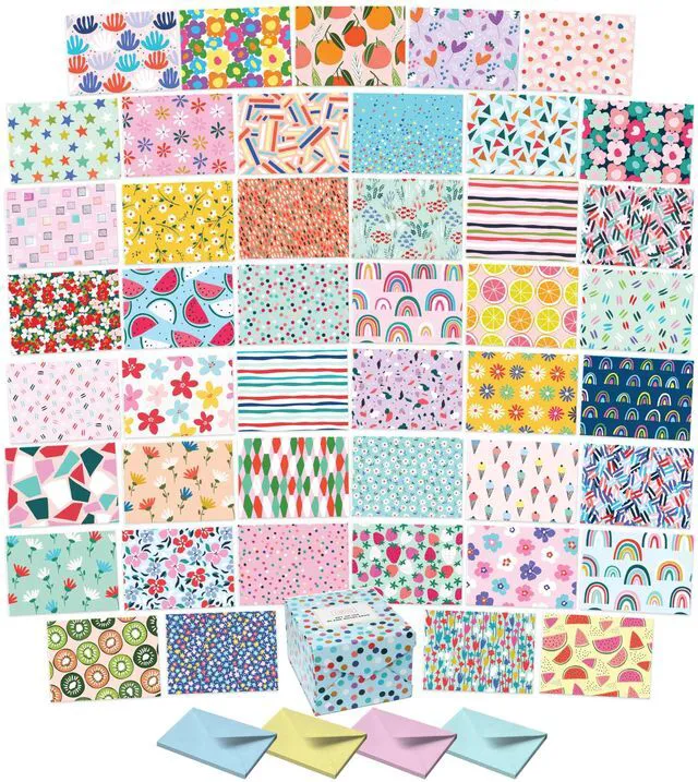 Main image of S&O Blank Cards for All Occasions in One Box Set - Blank Notecards for Handwritten Messages - All Occasion Notes Assortment Box with covers - 100 Vibrant Notecards and Envelopes Pack