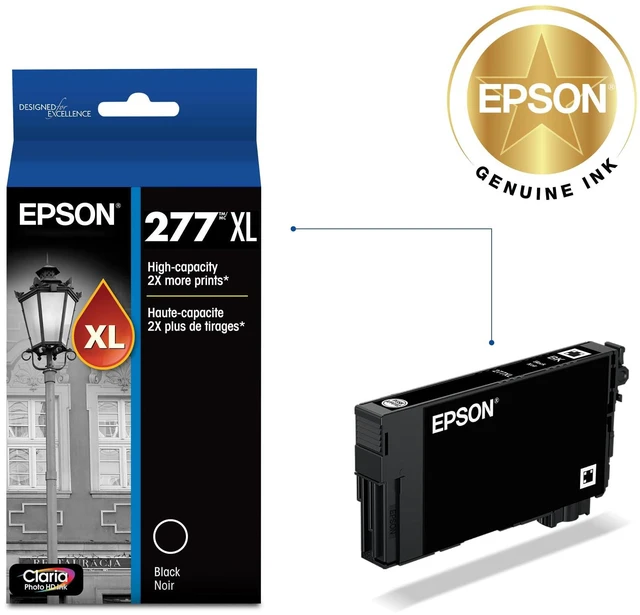 Alt view image 2 of 6 - 277 Claria Photo HD Ink High Capacity Photo Black Cartridge (T277XL120-S) Works with Expression XP-850, 860, 950, 960, 970