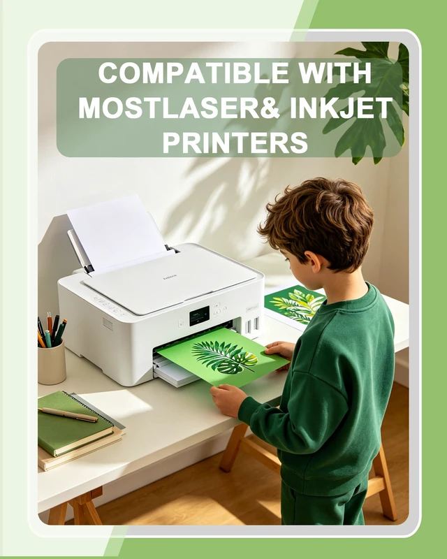Alt view image 5 of 7 - Veritas Colored Copy Paper, Green Colored Printer Paper 8.5 x 11, 20 lb / 75 GSM, 200 Sheets (1 Reams) Computer Paper, Multi-Purpose paper, Made in USA