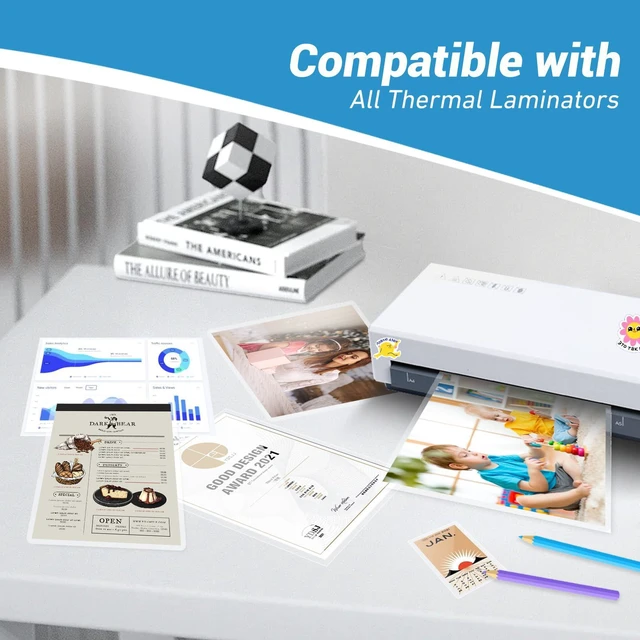 Alt view image 6 of 7 - Matte Thermal Laminating Pouches 9 x 11.5 Inches 3mil Thick Matte Finish 100 Sheets Large Package Fitted for Letter Size Laminating Sheets 8.5 x 11