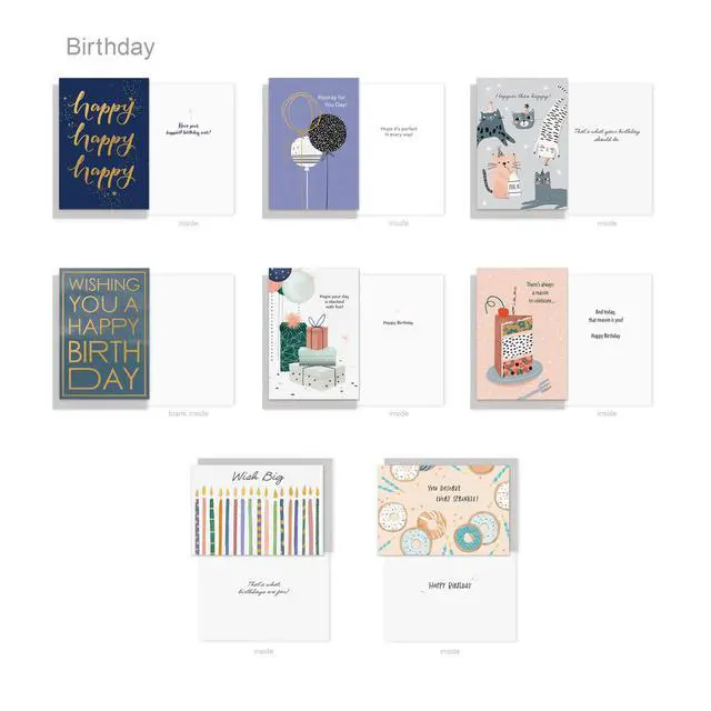 Alt view image 6 of 7 - 65-Count All-Occasion Card Pack, Assorted Celebration Designs