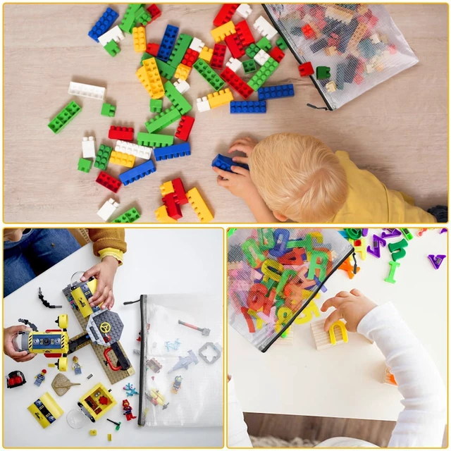 Alt view image 6 of 6 - 20pcs A3 17x12 Inch Mesh Zipper Pouches For Organizing Classroom And Storage, Extra Large Zipper Bags For Board Games And Puzzles