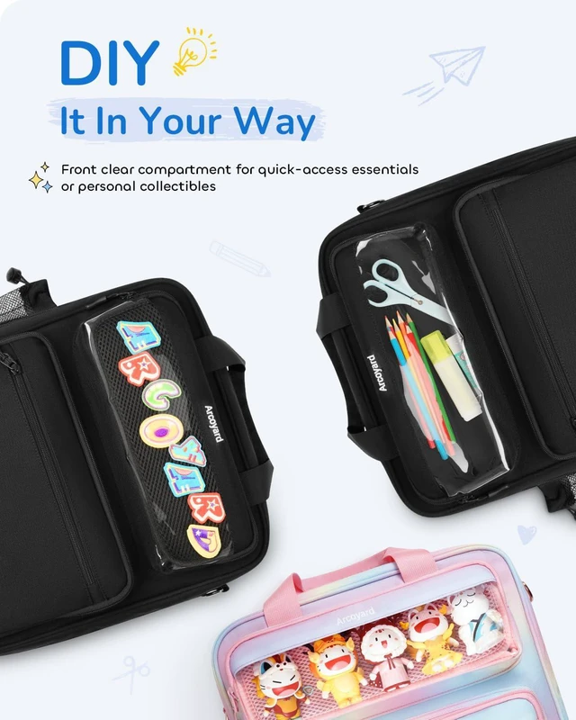 Alt view image 2 of 7 - Zipper Binder 3 Ring with Ita Window, 3 Inch D-Ring Binder with Zipper and Strap Fits 14" Laptop, 600+ Sheets Capacity 3-in-1 Shoulder/Backpack/Handle Binder Bag for School Office Commute, Black