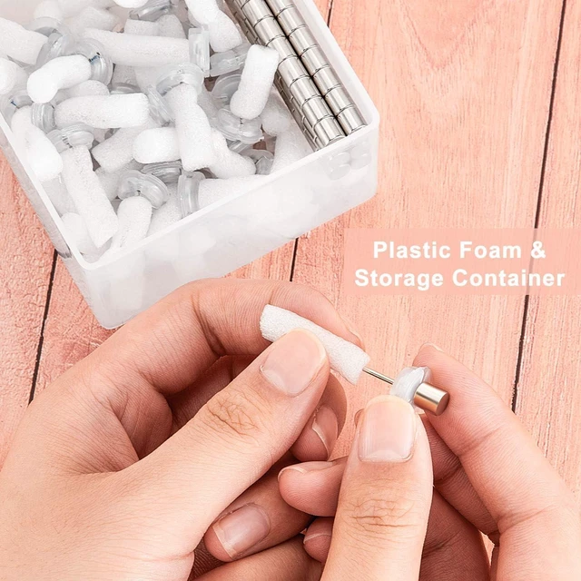 Alt view image 6 of 7 - 1000 Sets Magnetic Push Pins Magnet Thumbtacks Poster Hanger,Silver Decorative Magnetic Pushpins,Metal Strong Magnet Tacks,for Wall Cork board Bulletin board Photo Poster