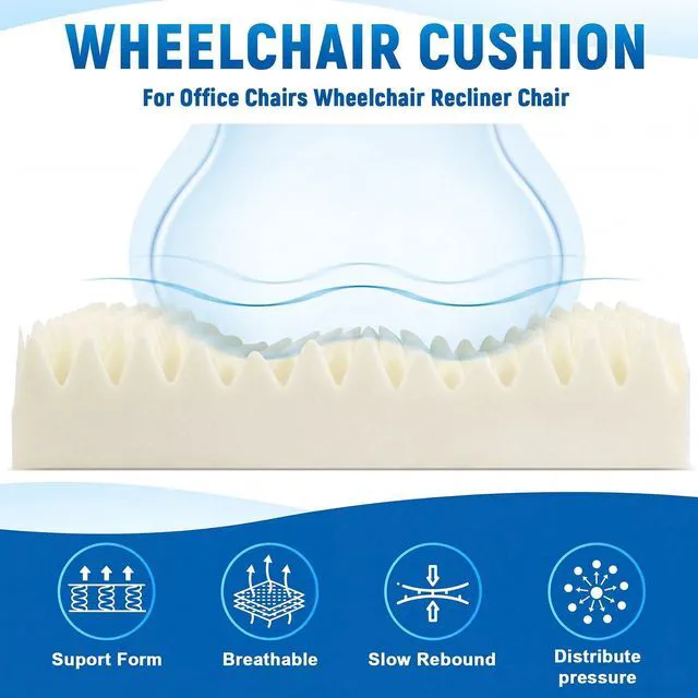 Alt view image 3 of 6 - 1 Pcs Egg Foam Pad Eggs Chair Cushion to Relieve Back Foam Christmas Seat Cushion Chair Accessories Pad for Office Recliner Wheelchair Home Car (Egg,Beige)