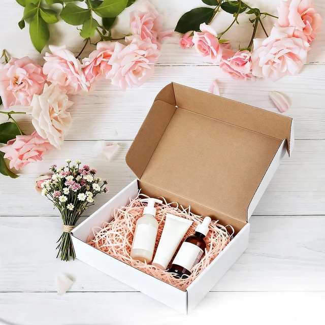 Alt view image 2 of 7 - 9x6x4 Inches Shipping Boxes Set of 50, White Corrugated Cardboard Boxes, Mailer Boxes for Small Business