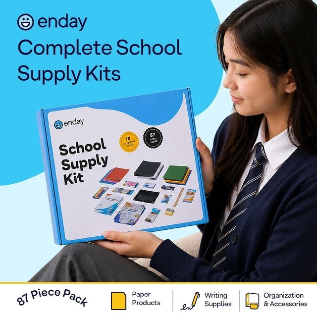 Alt view image 4 of 7 - Back to School Supplies High School Kit for Kids with Folders, Notebooks, Pencils, Pens & More Back to School Supplies Kit School Supply Bundle for Classroom Essentials