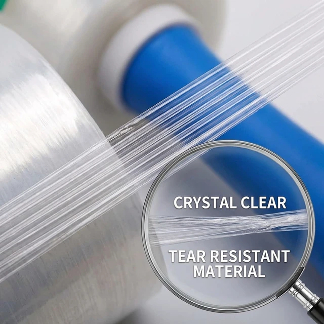 Alt view image 4 of 7 - 6 Pack Stretch Film Wrap for Moving, 5 Inch x 1000ft 80 Gauge Clear Self-Adhering Wrap with Handle for Moving, Packing, Shipping, Pallet & Furniture Protection