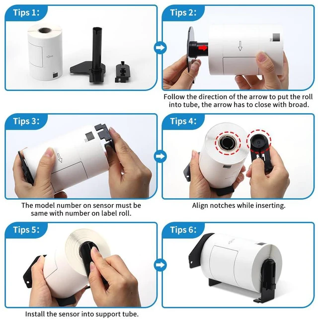 Alt view image 7 of 7 - 10 Roll Compatible with Brother QL-1100NWB Printer Labels DK-1241 (4" x 6") DK1241 Die-Cut Large Shipping Label Use with QL-1050 QL-1100 Label Printer, 102mm x 152mm, 200 per roll, 1 Frame