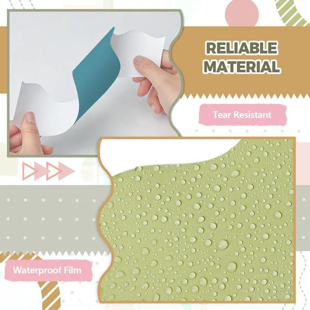 Alt view image 3 of 7 - Bulletin Board Borders, 8 Rolls 262.4 Ft Scalloped Boho Classroom Decor Bulletin Board Decorations for Classroom, School, Office, Blackboard, Whiteboard Trim, Home, Waterproof & Tear Resistant