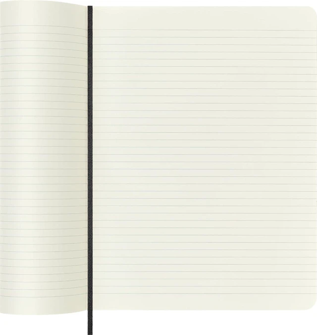 Alt view image 5 of 7 - Classic Notebook, Extra Large, Ruled, Black, Soft Cover (7.5 x 10)