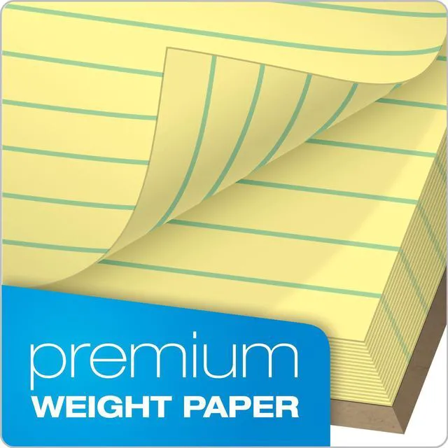 Alt view image 3 of 6 - 8.5 x 11 Legal Pads, 6 Pack, Premium Docket Gold Brand, Narrow Ruled, Thick Yellow Paper, Sturdy Back, 50 Sheets, Made in USA (63941)