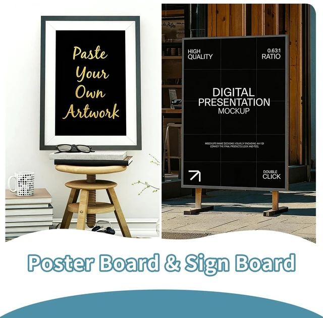 Alt view image 6 of 7 - 4 Pack Foam Board 30"x40", 0.23 Inch Thickness Black Poster Board, Double-Sided Acid-Free Foam Core Board, Large Lightweight Polystyrene Mat Board for Painting, Display, Craft & School Projects