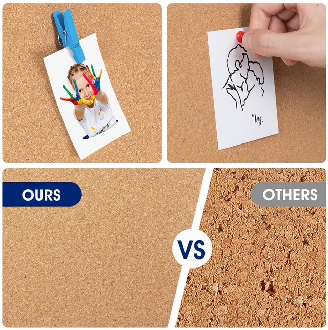 Alt view image 2 of 7 - Square Cork Bulletin Board Tiles - 8Pack Extra Thick 12x12 Inches Cork Board Tiles for Wall for Home Office Decor, Cork Sheet,School Message Board and Decorative Display Boards