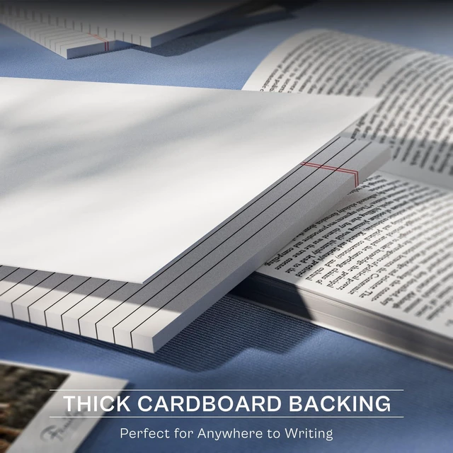 Alt view image 5 of 7 - 6 Pack Legal Pads 8.5 x 11 Writing Paper Tablets 8-1/2 x 11 White Note Pads Wide Ruled Notepads 8.5 x 11 for Office Supplies, Letter Pads 8.5 x 11 Perforated Notepads, 30 Sheets Each Notebook Paper
