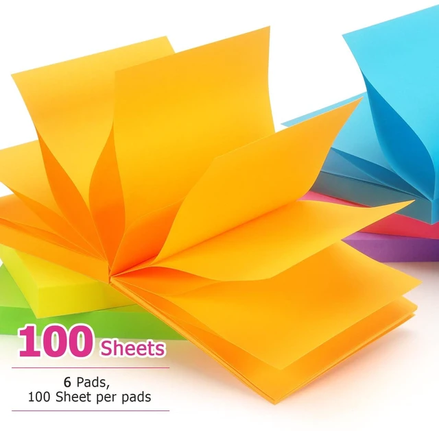 Alt view image 4 of 7 - Pop Up Sticky Notes, 3x3 in, 12 Pads, 6 Colors, 100 Sheets/Pad refillable design, repositionable adhesive, ideal for office, school, and home use
