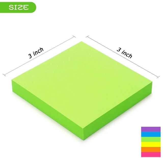 Alt view image 3 of 7 - Pop Up Sticky Notes, 3x3 in, 12 Pads, 6 Colors, 100 Sheets/Pad refillable design, repositionable adhesive, ideal for office, school, and home use
