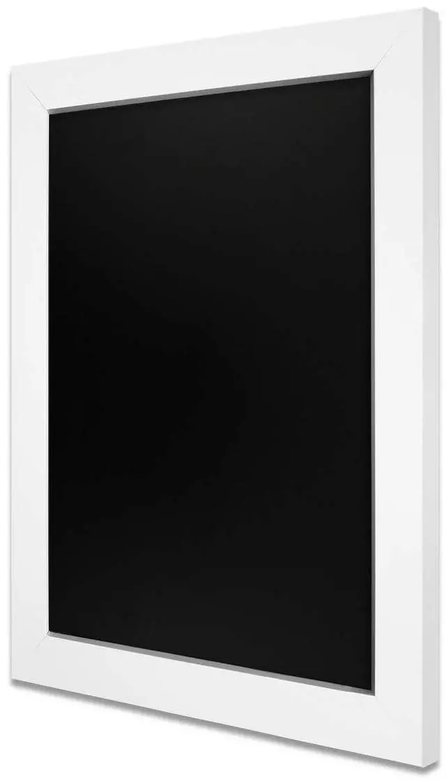 Alt view image 4 of 7 - Magnetic Board, Chalkboard for Wall, White Frame, 11"x14" Magnetic Message Center for Photos, Cards & Notes, Mounting Hardware, Stain-Resistant Surface, Chalk Board Calendar for Wall
