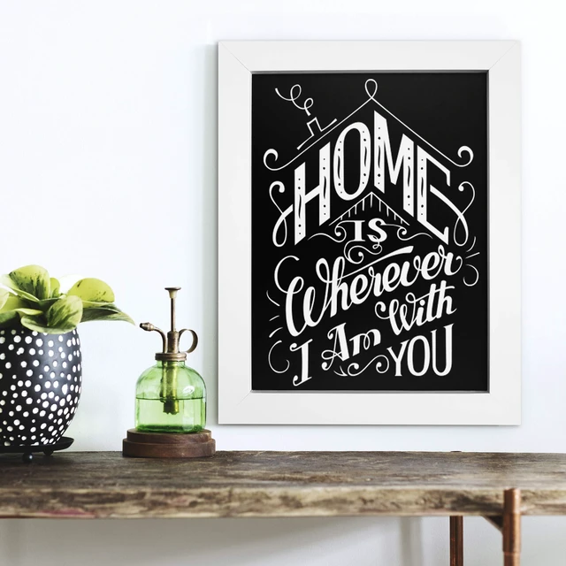 Alt view image 7 of 7 - Magnetic Board, Chalkboard for Wall, White Frame, 11"x14" Magnetic Message Center for Photos, Cards & Notes, Mounting Hardware, Stain-Resistant Surface, Chalk Board Calendar for Wall