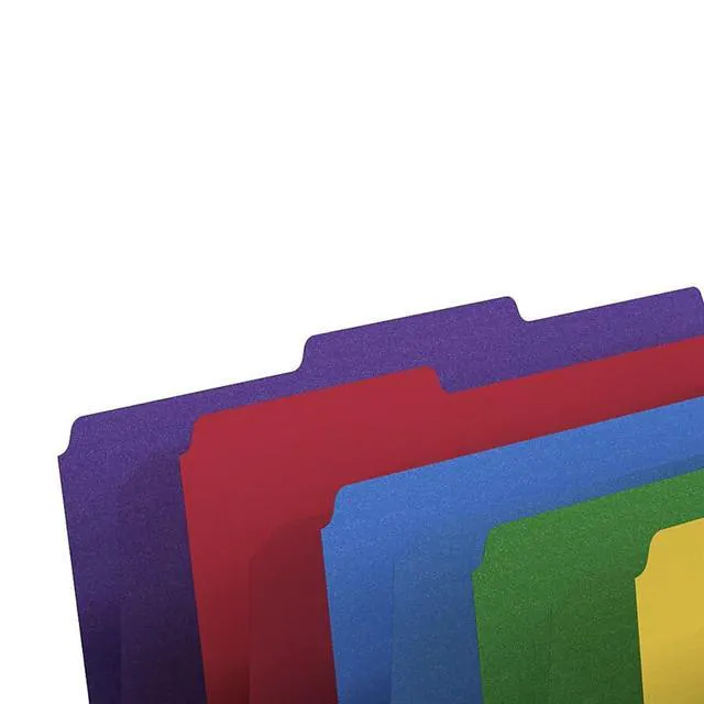 Alt view image 4 of 5 - File Folders, Legal, 1/3-Cut Tabs, Assorted Colors, 200/Ctn Heavy-duty paper stock for everyday legal-size document organization