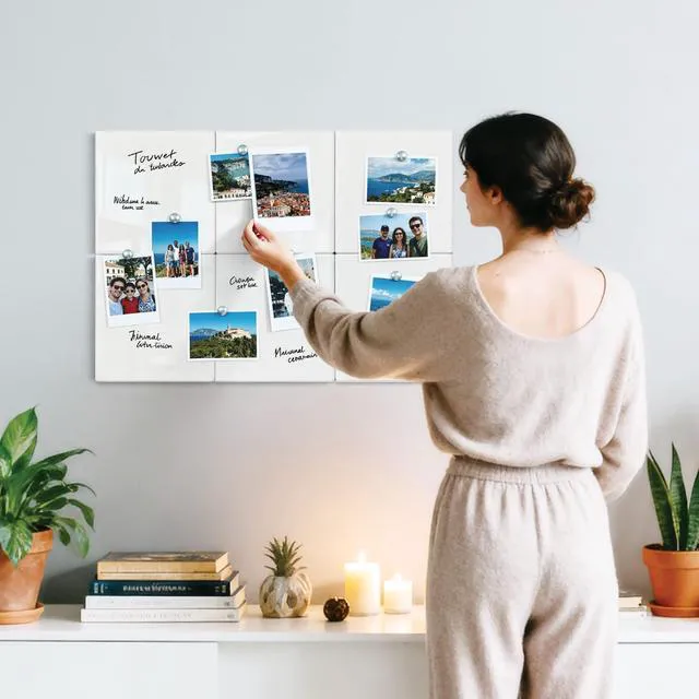 Alt view image 5 of 7 - Magnetic Whiteboard, 6 Pack Magnetic Whiteboard for wall, White 11.8 x 11.8 Inches Dry Erase Board for Kids, Students, White Board Dry Erase Set for Fridge, Office and Home