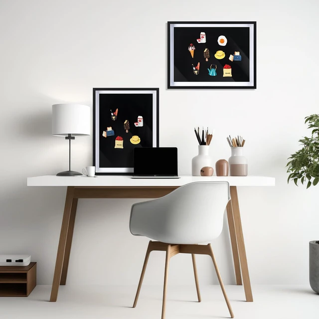 Alt view image 4 of 7 - 2Pcs Large Magnet Display Board 16x12 Magnetic Board,Black Souvenir Magnet Display Case, Magnet Frames for Wall, Removable Dust Proof Cover Framed Magnetic Board for Table Fridge