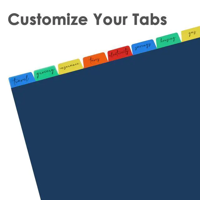 Alt view image 3 of 6 - 10-Tab Plastic Dividers 30 Pcs - Binder Dividers with Tabs - Multicolored Plastic Divider for 3 Ring Binder - File Organization Ideal for School, Office