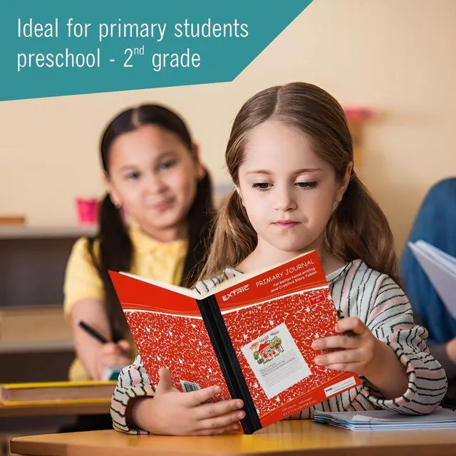 Alt view image 5 of 7 - Primary Composition Notebook K-2, 48 PK Primary Journal 200 Pages Feature: No Bleed Pages, Ideal for: Students Grades K-2, Teachers, Binding: Sewn Composition Binding, Cover: Marble