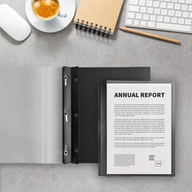 Alt view image 7 of 7 - Heavy-Duty Report Covers with 3 Prongs, 100-Sheet Capacity, Assorted,30Pack Plastic Report Folders with Back Covers, 3-Prong Metal Fasteners, 8.5 x 11 Inch Letter Size, for Professional Presentations