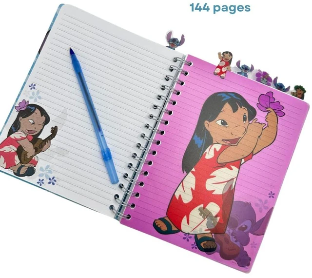 Alt view image 3 of 7 - Disney Lilo and Stitch Tab Journal Notebook, Spiral Bound, 144 Lined Pages, 8 x 7 inches, Blue