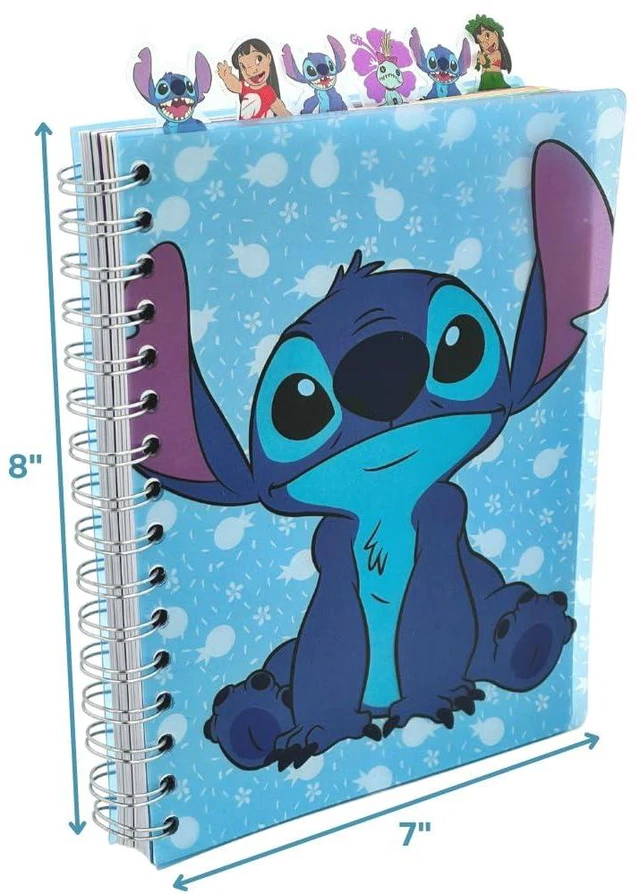 Alt view image 5 of 7 - Disney Lilo and Stitch Tab Journal Notebook, Spiral Bound, 144 Lined Pages, 8 x 7 inches, Blue